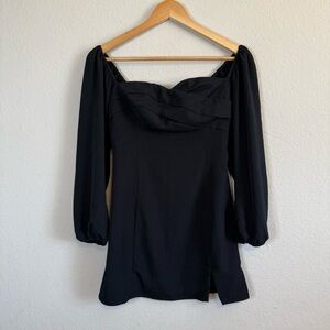 Abercrombie & Fitch Black Long Sleeve Lightweight Mini Dress Size Small